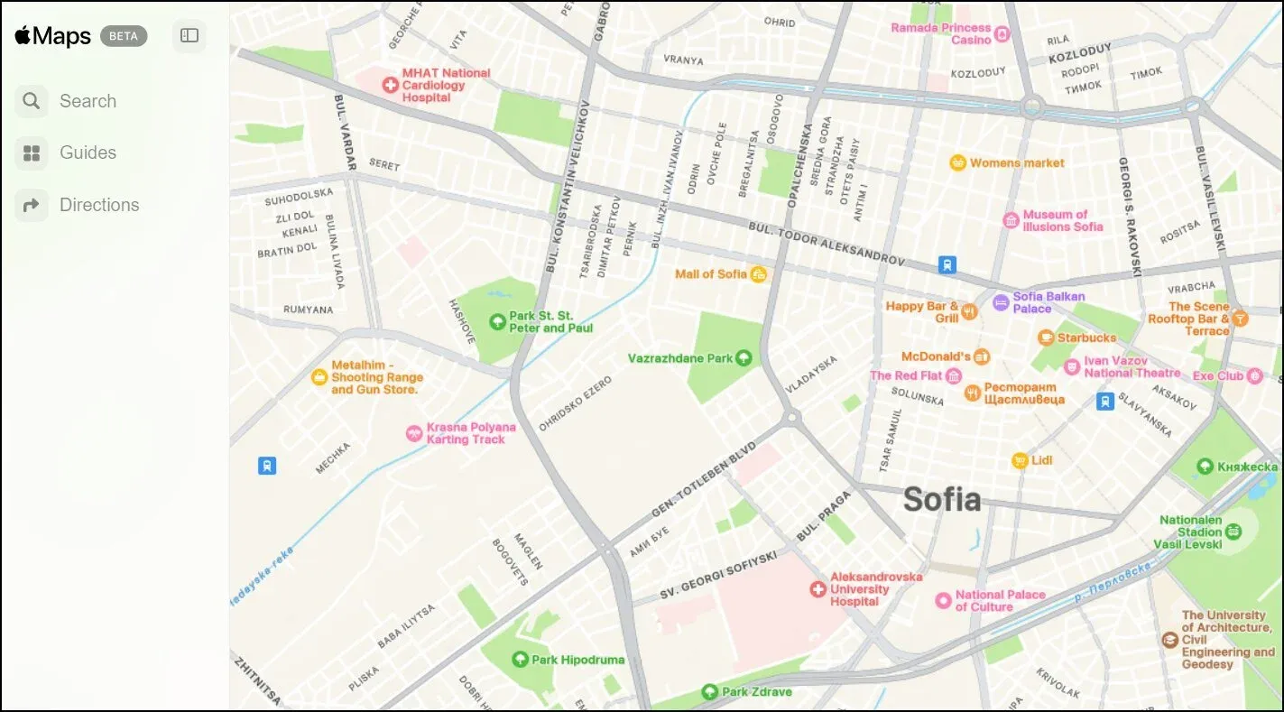 Apple Maps: Сега и в браузъра, снимка 1