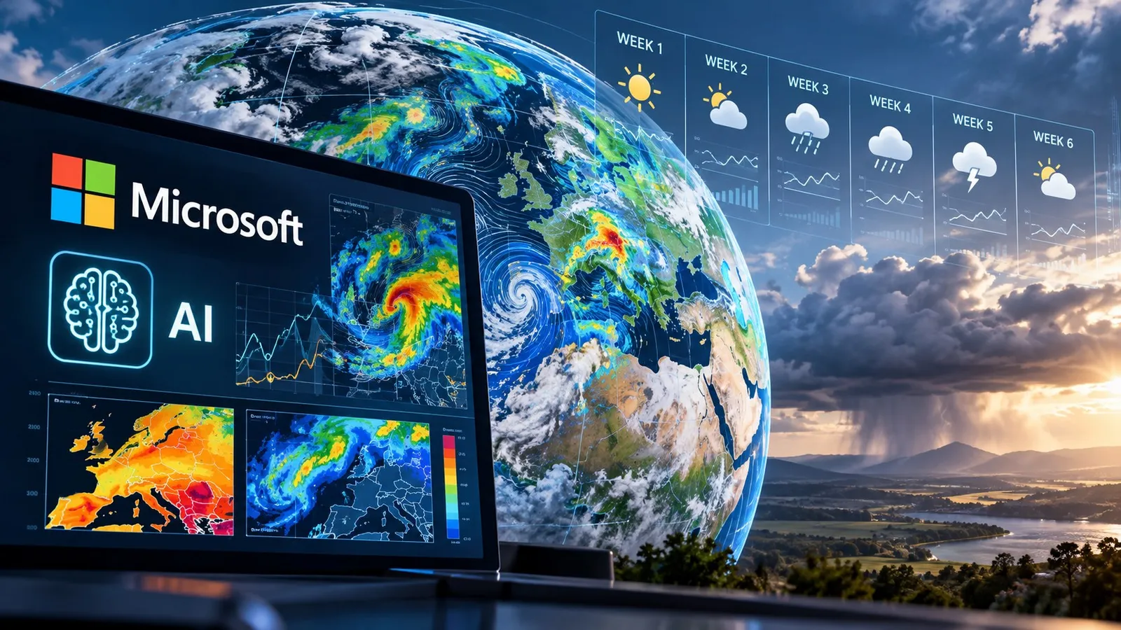 Microsoft представи AI метод за прогнози до 6 седмици, снимка 1