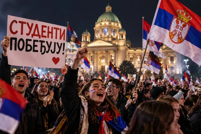 Изборите в Сърбия: 52,54% за „Студентската листа“