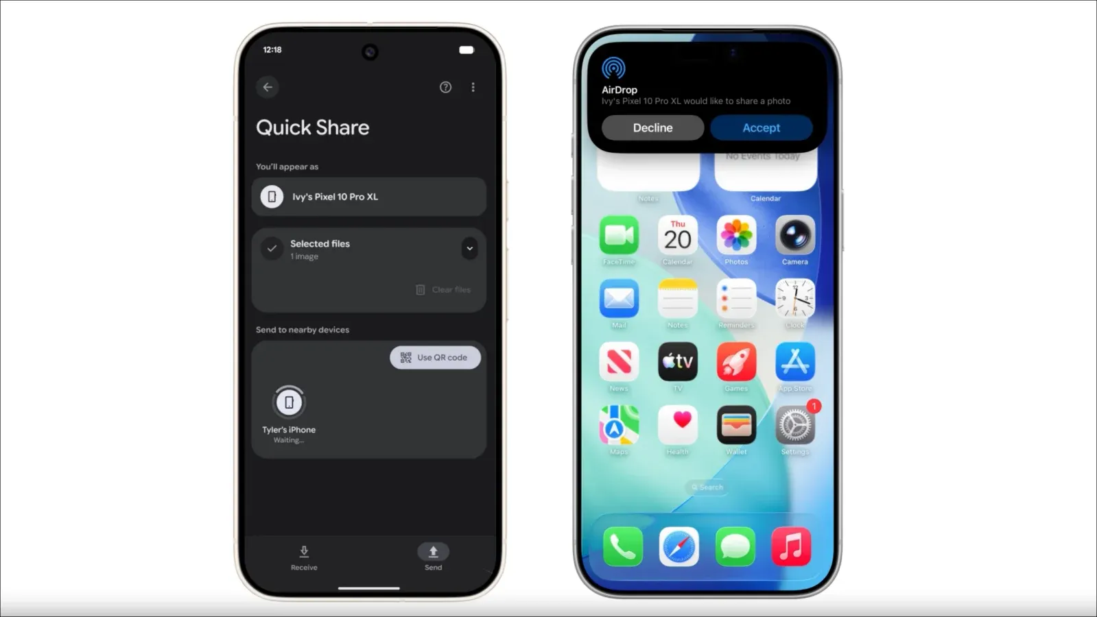 Google разширява обхвата на споделянето на файлове между Android и Apple устройства, снимка 1