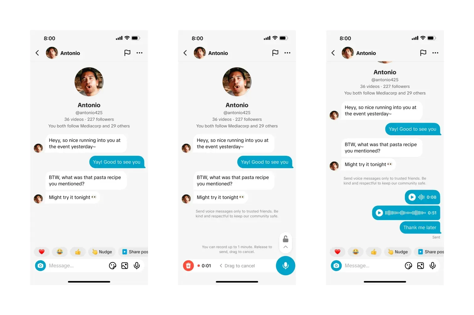 TikTok подобрява директните съобщения с гласови бележки и споделяне на снимки и видеа, снимка 1