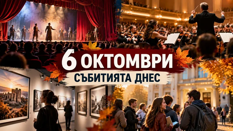 Събитията на 6 октомври: театър, музика и изложби