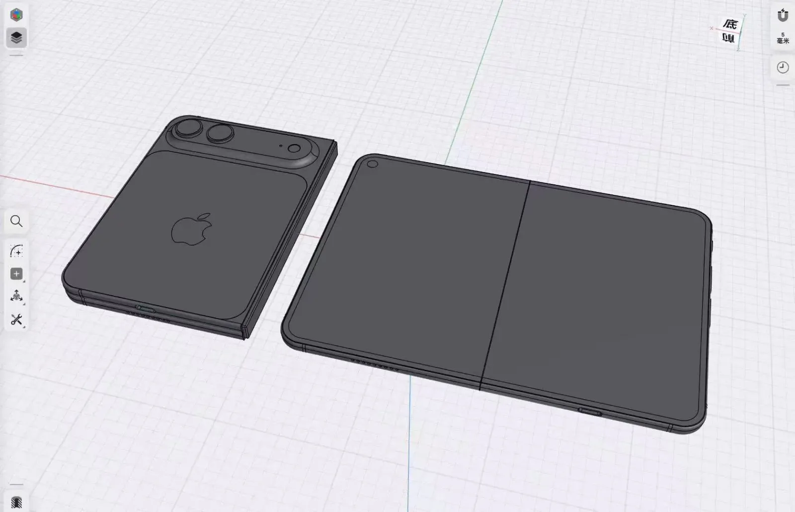 Изтекли 3D чертежи разкриват дизайна на iPhone Fold, снимка 1