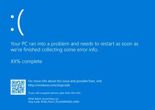 Край на синята смърт: Microsoft променя BSOD екранна грешка, снимка 1