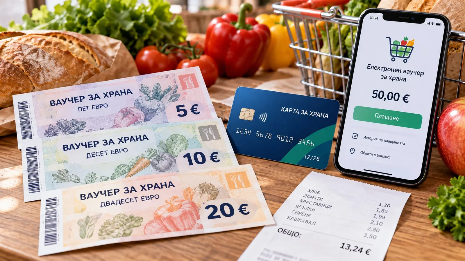 Ваучерите за храна скачат до 200 евро, но с данък, снимка 1