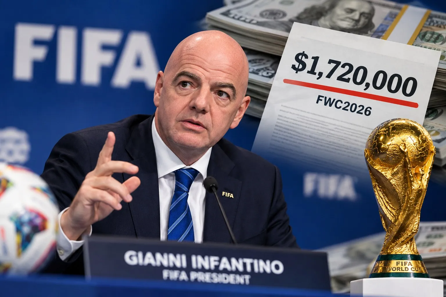 ESPN: Инфантино получил още 1,72 млн. долара, снимка 1