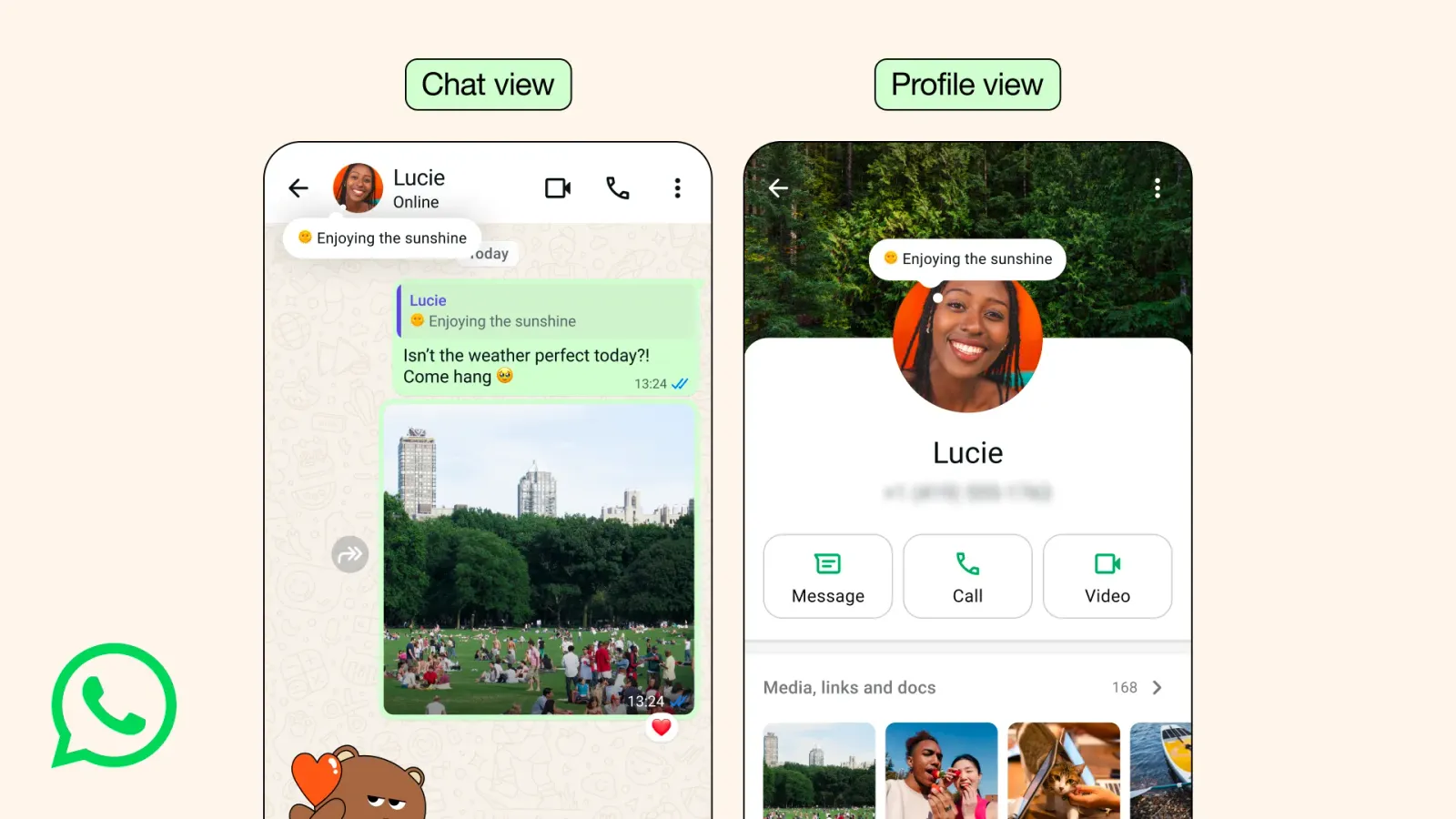 WhatsApp връща „About“ статусите – кратки текстови обновления като в Instagram Notes, снимка 1